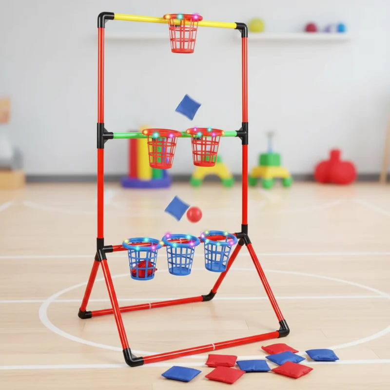 Sandbag Toss Game – Interaktywne i na świeżym powietrzu – zestaw do gry z woreczkami z ziarnami