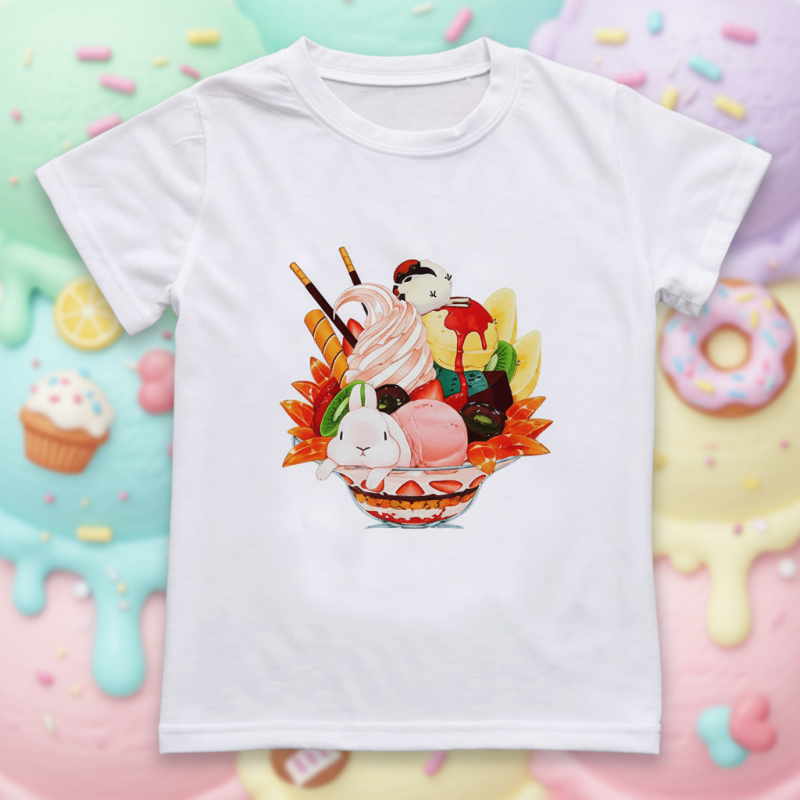 Boys & Girls Summer Tee – Komfort i zabawa – koszulka dziecięca z zabawnym nadrukiem