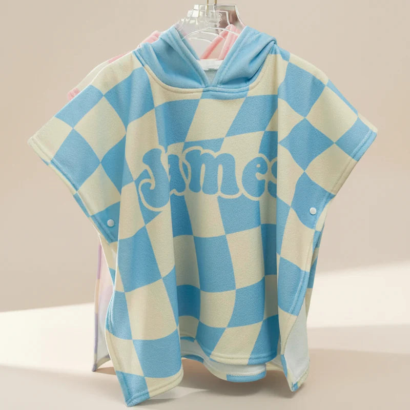 Personalized Hooded Towel – Miękka i wyjątkowa – spersonalizowana peleryna kąpielowa dla dzieci