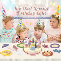 Thumbnail for Wooden Cake Cutting Toy – Kreatywność i zabawa w odgrywanie ról – Drewniany tort urodzinowy