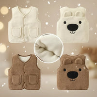 Thumbnail for Baby Bear Fleece Vest – Ciepła i miękka – dziecięca kamizelka z motywem misia