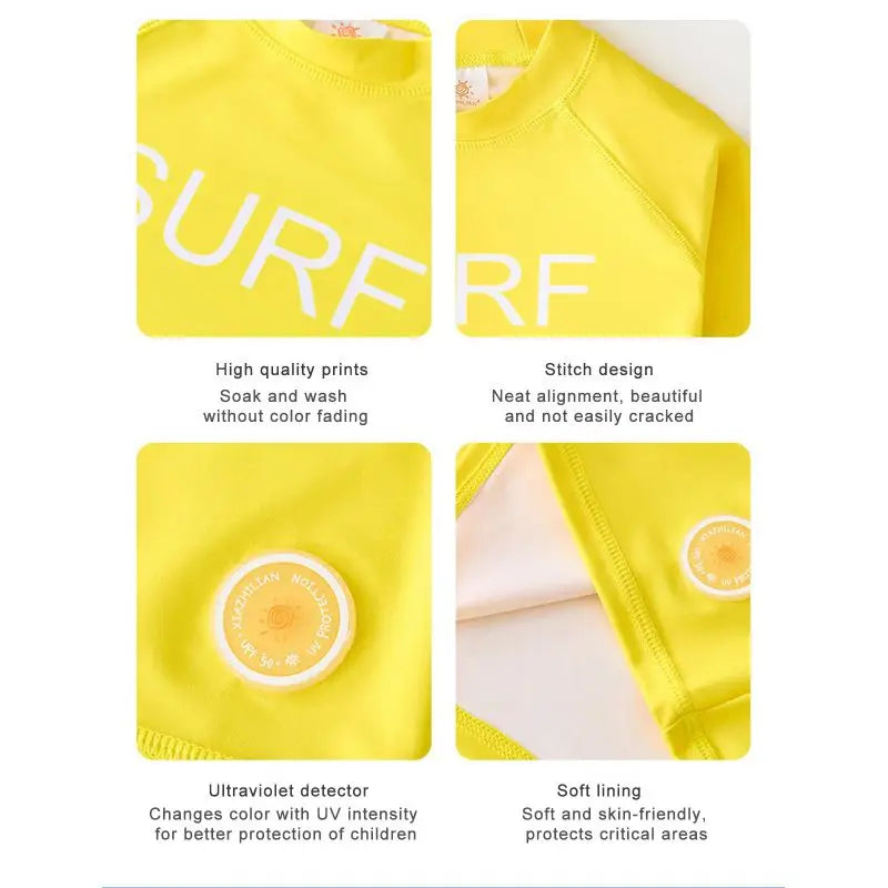 SunShield – Ochronna i elastyczna – dziecięca koszulka surfingowa z długimi rękawami i filtrem UPF 50+