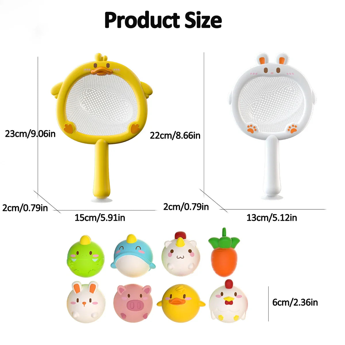 Squeaky Splash™ – Impreza w wannie - Siatka na ryby w wannie