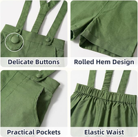Thumbnail for LittleDandy – Klasyczne i eleganckie – Bawełniane spodenki z szelkami, kokardką i koszulą