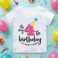 Thumbnail for Birthday Graphic Tee – Urocze i zwiewne – dziecięca koszulka urodzinowa