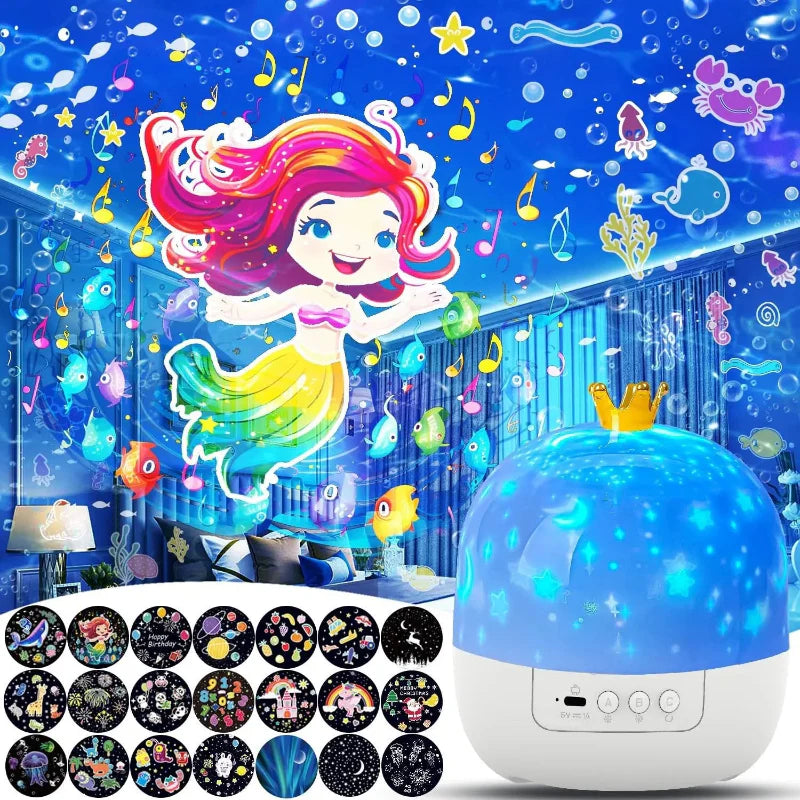 CosmoGlow – Marzycielski i kreatywny – lampka nocna Galaxy Projector z obrotem o 360°