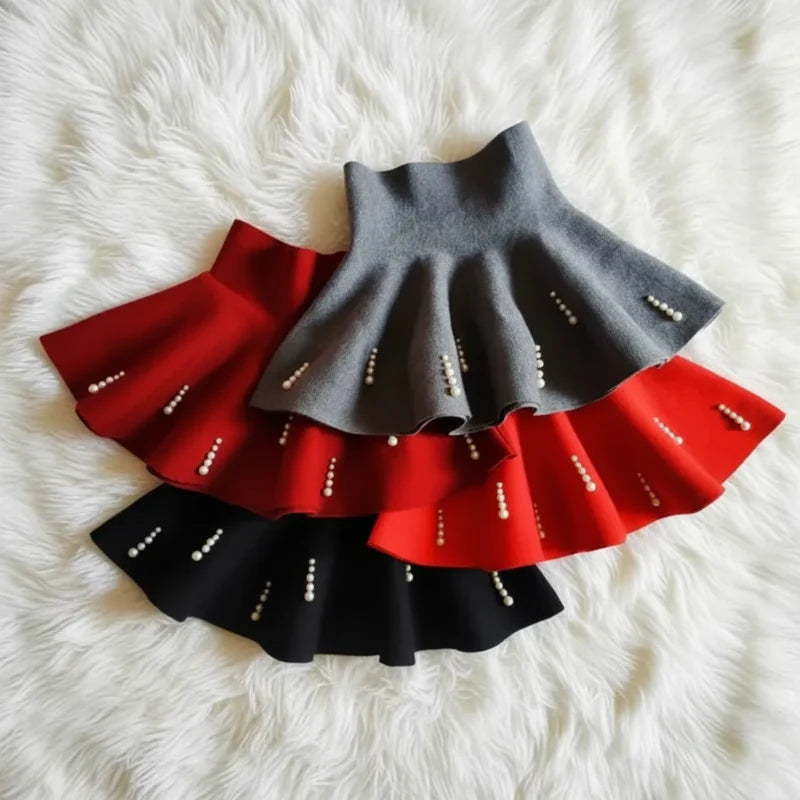 Girls Knitted Skirt – Komfort i styl – spódniczka dziecięca