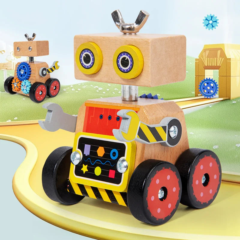 Woods™ - Buduj i baw się - Drewniany robot konstrukcyjny