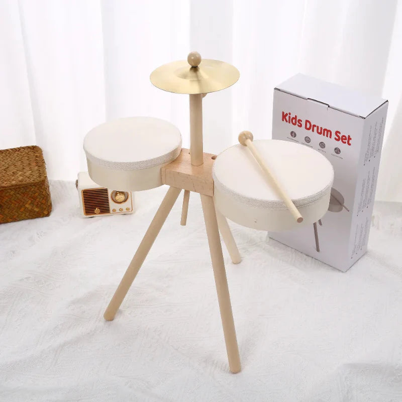 Kids Wooden Drum Toy – Muzyka i kreatywność – zestaw perkusyjny