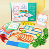 Sticks & Rings – Smukły i kreatywny – Drewniane puzzle z kształtami