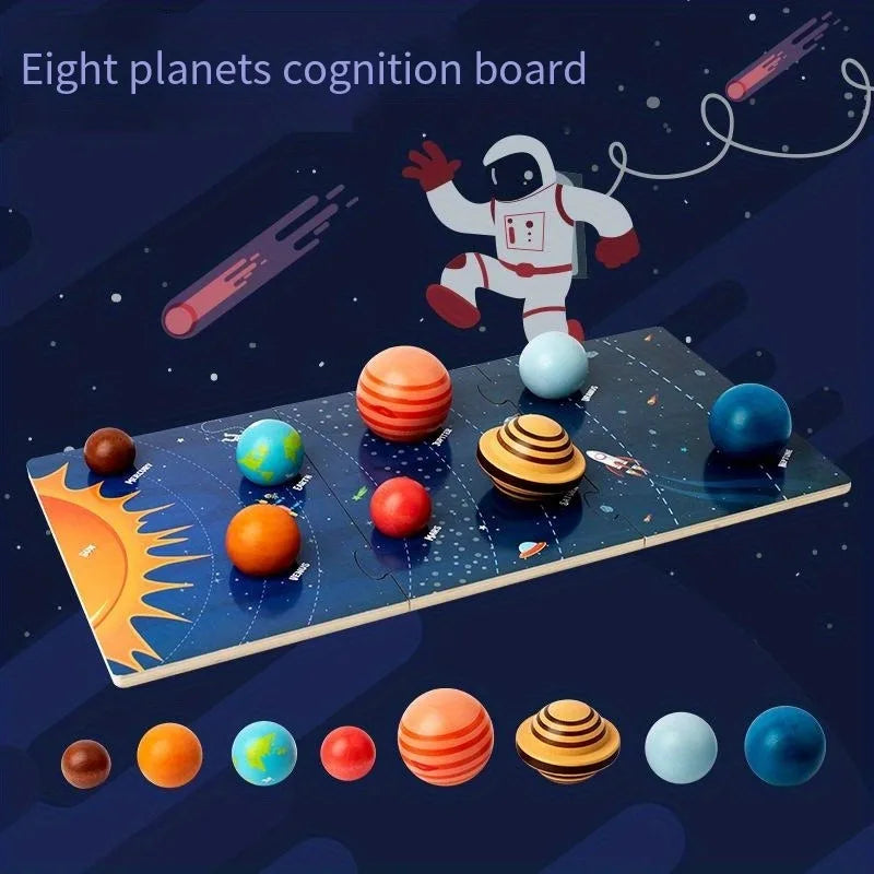 Wooden Solar System – Edukacyjny i odkrywczy – zestaw zabawowy „Planety”