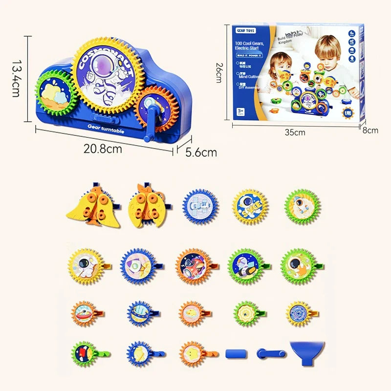 SmartGears – Edukacyjne i zabawne – zestaw 3D z elektrycznymi kołami zębatymi