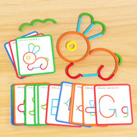 Thumbnail for Sticks & Rings – Smukły i kreatywny – Drewniane puzzle z kształtami