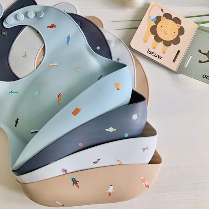 Silicone Bib - Wodoodporny i modny - silikonowy śliniak dla niemowląt