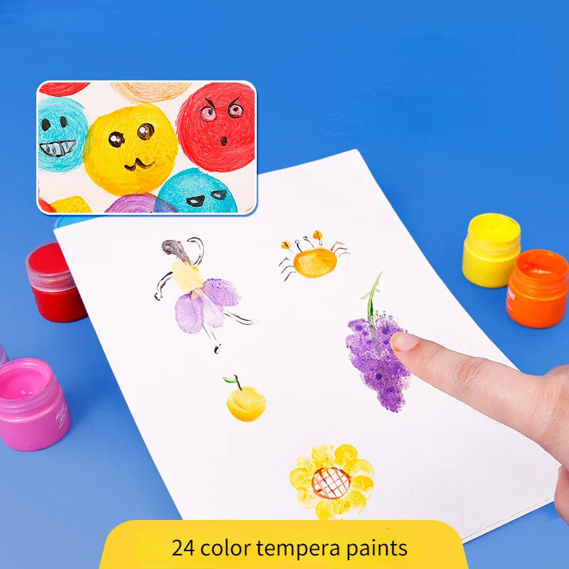 PaintJoy – Kolorowy i kreatywny – zestaw farb do malowania palcami i gwaszy