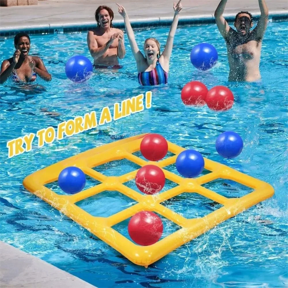Pool Tic Tac Toe – Kolorowy i zabawny - zestaw do zabawy z basenem Four in a Row