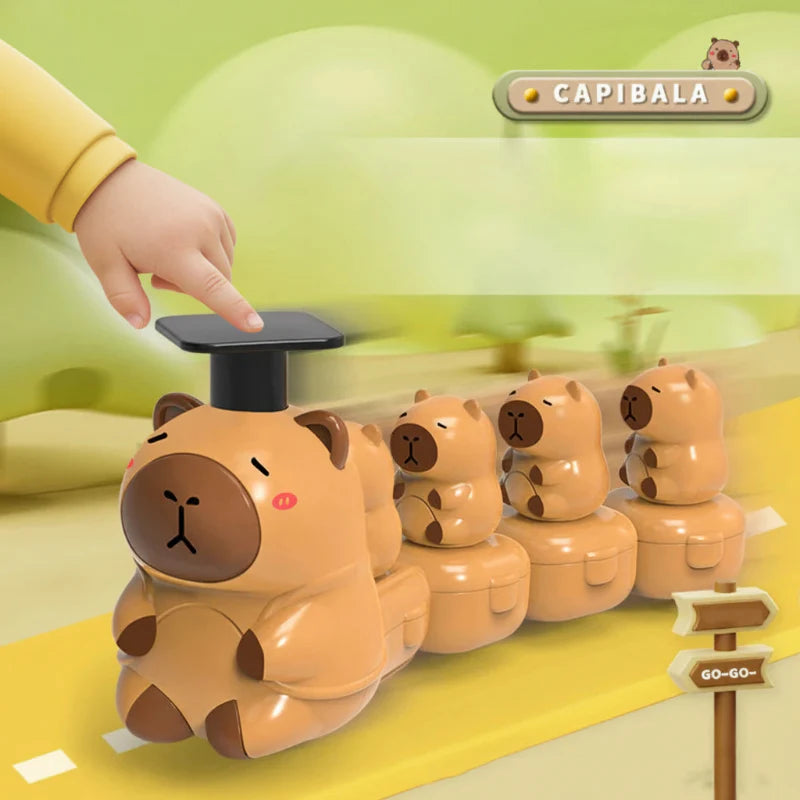 Capybara Train Toy – Zabawne i urocze – Ruchliwy pociąg