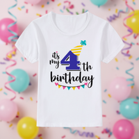 Thumbnail for Birthday Graphic Tee – Urocze i zwiewne – dziecięca koszulka urodzinowa