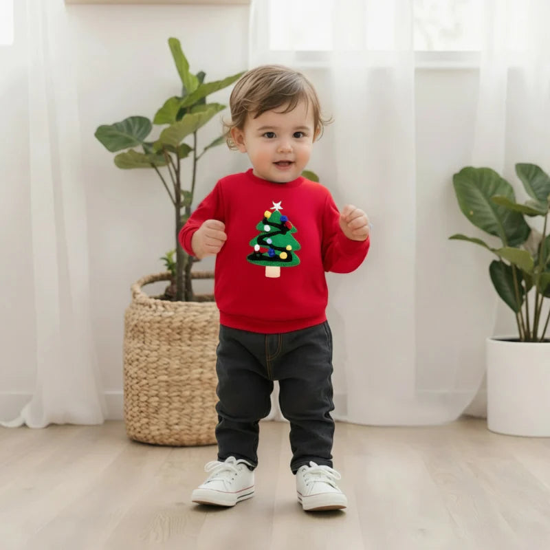 FrostyFit – Ciepły i przytulny – czerwony świąteczny sweter