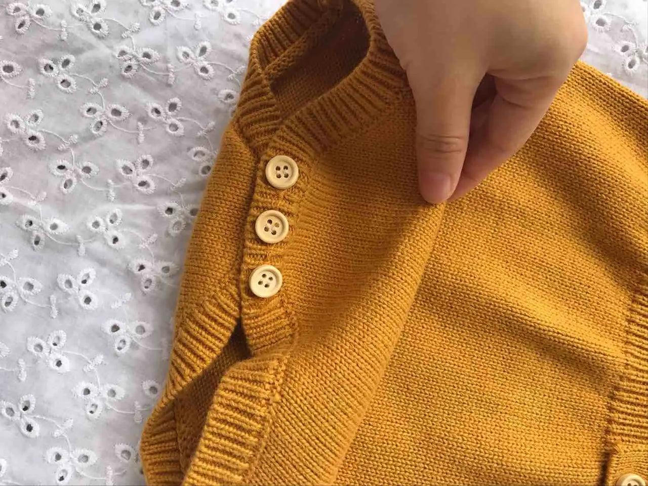 Mini Fashion™ - Śliczny dzianinowy dziecięcy romperKhaki romper