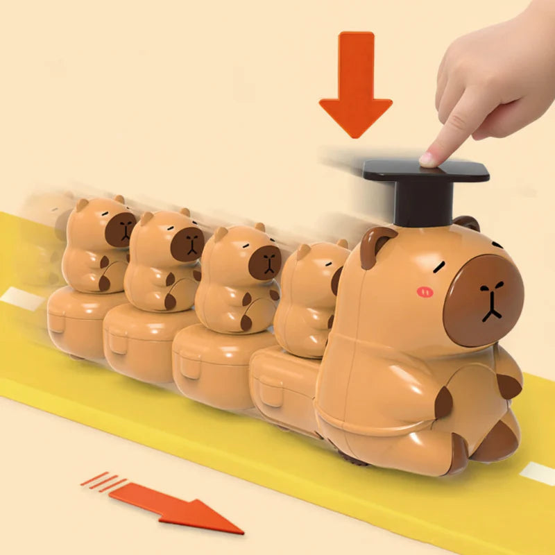 Capybara Train Toy – Zabawne i urocze – Ruchliwy pociąg