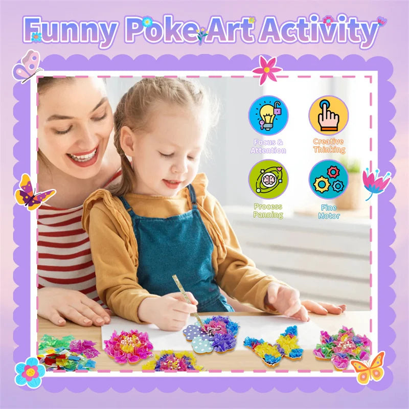 DIY Flower Poke Art – Kreatywne i edukacyjne – zestaw do tworzenia kompozycji kwiatowych