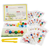 Wooden Clip Beads™ - Kolorowa gąsienica - Zabawka edukacyjna