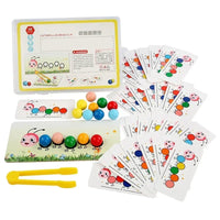 Thumbnail for Wooden Clip Beads™ - Kolorowa gąsienica - Zabawka edukacyjna