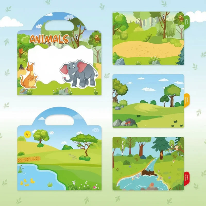 StickerFun – Kolorowa i pouczająca książeczka z naklejkami wielokrotnego użytku