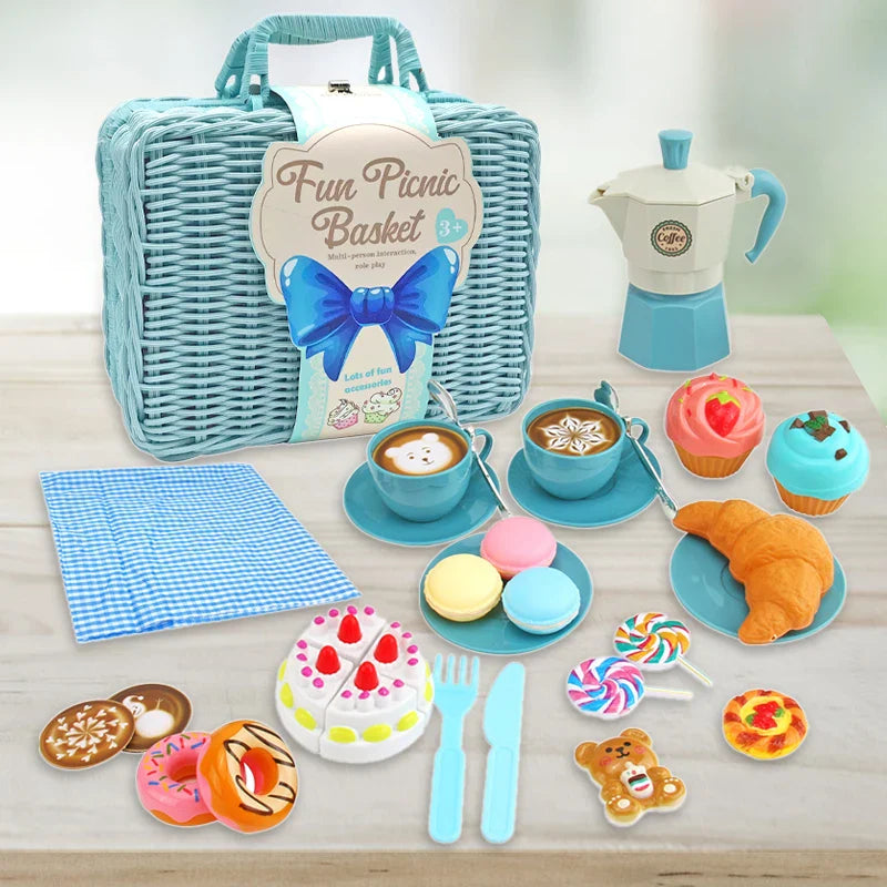 Tea Party Set – Słodki i szykowny – Zestaw zabawek piknikowych