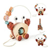 Crab Pull Toy™ – Zabawa i nauka – Drewniany krab