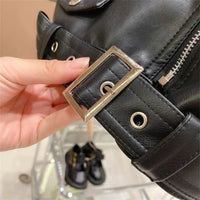 Thumbnail for Girls Leather Jacket – Modna i stylowa – skórzana kurtka dla dzieci