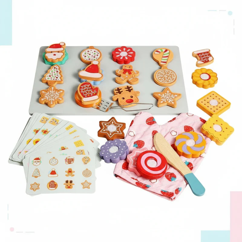 TinyKitchen – Kreatywne i zabawne – Drewniane ciasteczka do sortowania