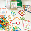 Sticks & Rings – Smukły i kreatywny – Drewniane puzzle z kształtami