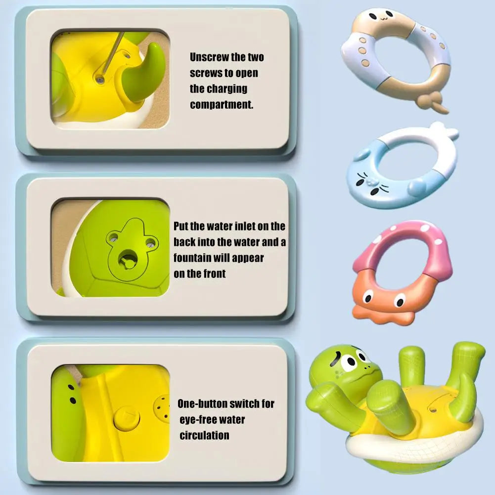 Water Turtle™ – Zabawa w kąpieli - fontanna z żółwiem