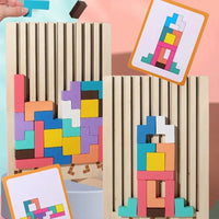 Thumbnail for Puzzle Totem™ – Myśl i buduj – Drewniana gra logiczna