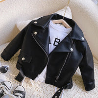 Thumbnail for Girls Leather Jacket – Modna i stylowa – skórzana kurtka dla dzieci
