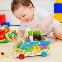 Thumbnail for Montessori Animal Matching Toy – Edukacyjne i interaktywne – wózek z puzzlami