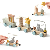Thumbnail for HappyTrain – Montessori & Fun – Drewniany zestaw kolejowy