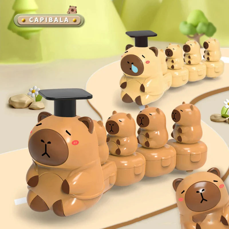 Capybara Train Toy – Zabawne i urocze – Ruchliwy pociąg