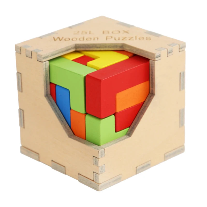 Woods™ - Układanka Tetris 3D - Drewniane puzzle geometryczne