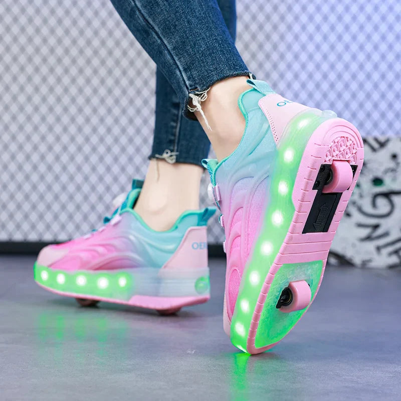 Light-Up Skate Shoes – LED i wygoda – świecące trampki na wsuw