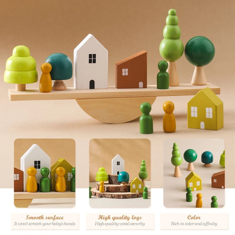Wooden Forest Blocks – Kreatywność i rozwój – zestaw drewnianych klocków do układania