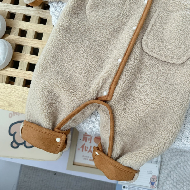 CozyNest – Przytulny i modny – gruby zimowy kombinezon z kapturem