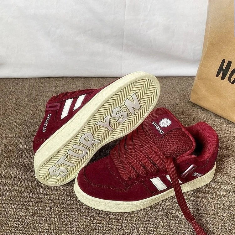 UrbanStep – Modne i wygodne – bordowe trampki