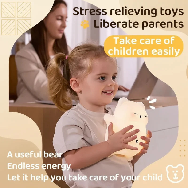 LumiBear – Urocze i uspokajające – lampka nocna z delikatnym światłem