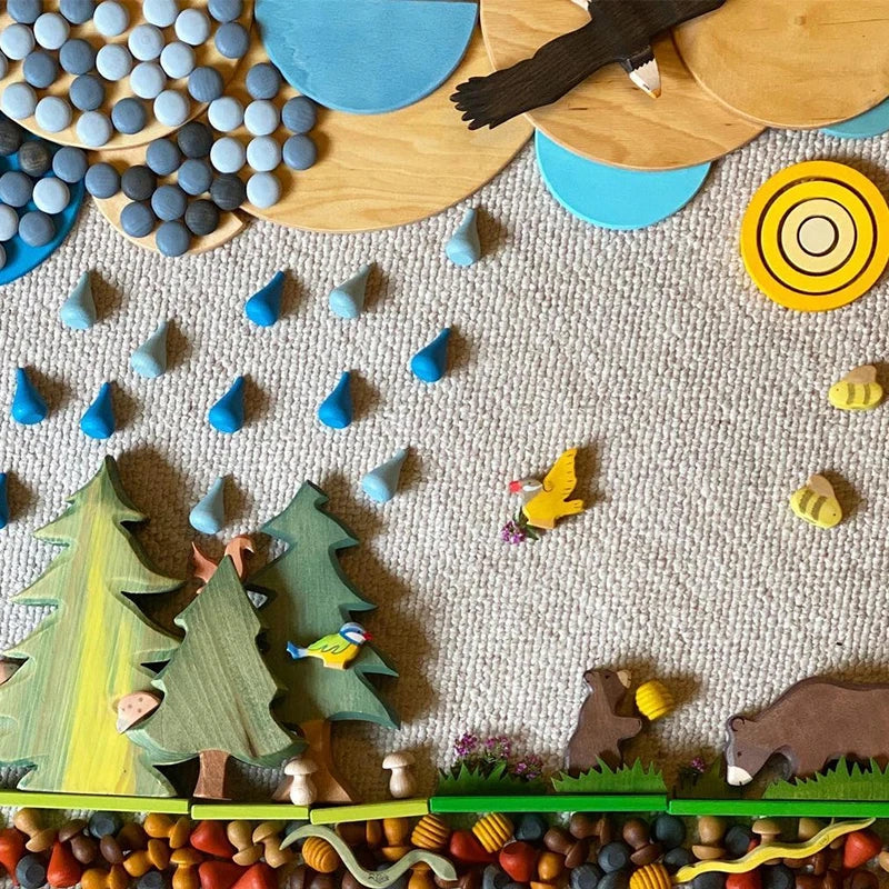 Rainbow Blocks™ – Kreatywna zabawa w kolorowanie – Drewniany zestaw do kolorowania
