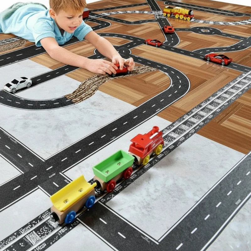 KidoTape – Kolorowy i praktyczny – zestaw taśm samoprzylepnych z motywem dróg