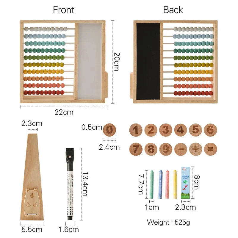 Woods™ - Drewniane liczydło - Edukacyjne zabawki matematyczne