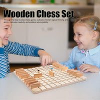 Thumbnail for Wooden Chess Puzzle Game – Strategia i myślenie – gra planszowa